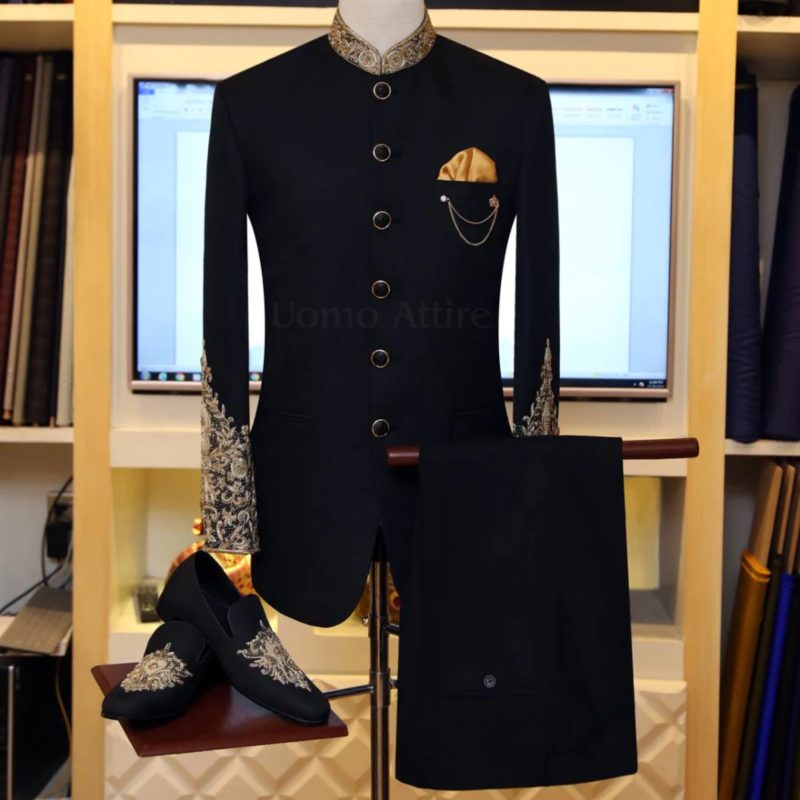 Black Prince Coat for Groom